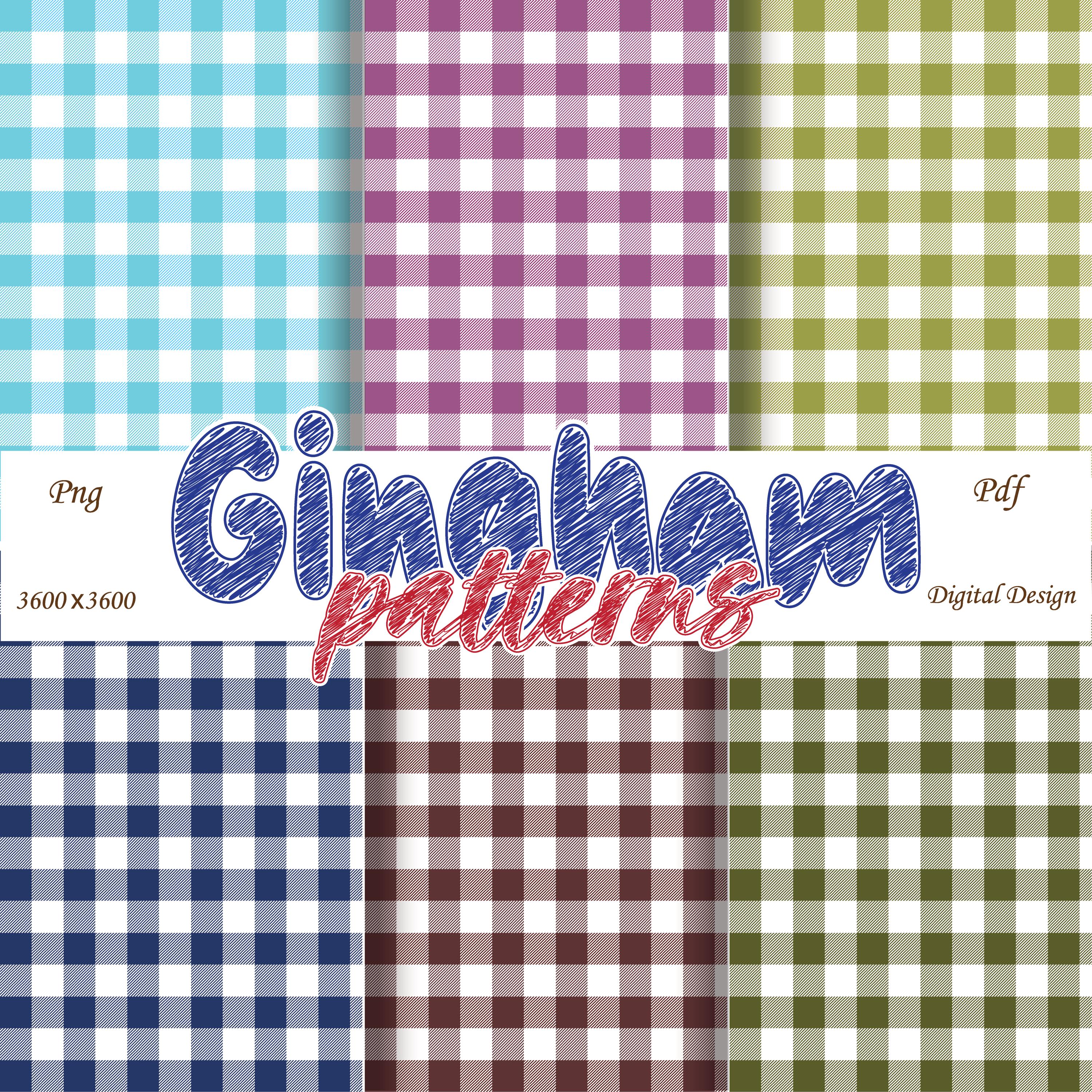 24 Muted Gingham Digital Paper Pack | Pastel Check Pattern | Scrapbook ...