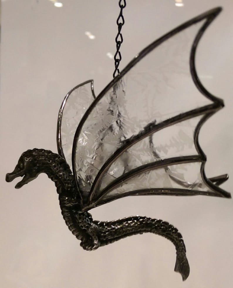 Dragon Hanging Stained Glass Sun Catcher image 3