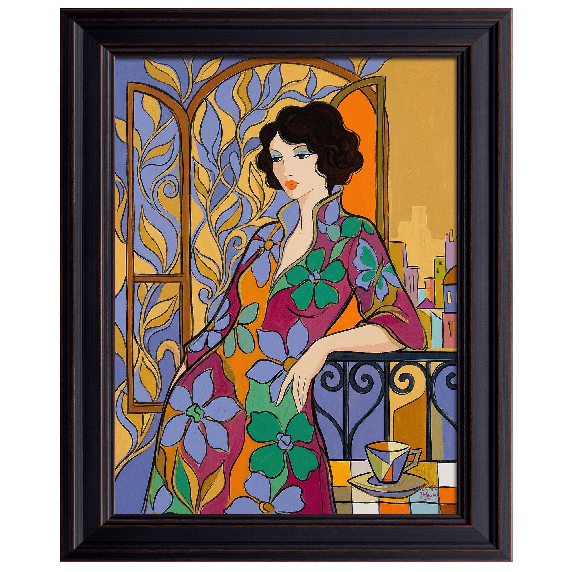 Woman in a Gown Painting - Etsy