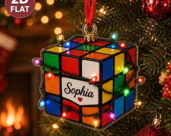 Personalized Christmas Ornament, Custom Colorful Ornament, Xmas Gift, Christmas Gift, Holiday Decor