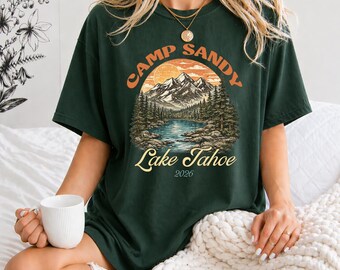 Personalized Camp Bachelorette Shirt, Custom Camp Name & Location Tee, Camp Bach Weekend Shirt, Bride Camping Trip Tee, Matching Bridesmaid