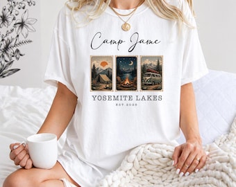 Vintage Camp Bachelorette Shirt, Personalized Bride Squad Camping Trip Hoodie, Custom Camp Name Hoodie, Bridal Party Trip Gift Camp Bach Tee