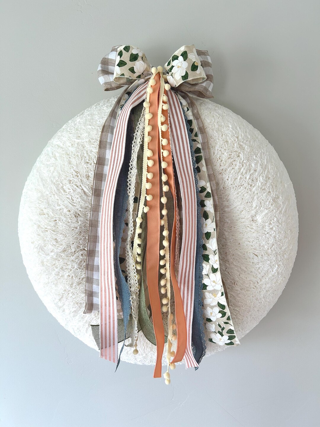 Magnolia Floral Ribbon Set: Spring Summer Wreath Bow Decor, Spring ...