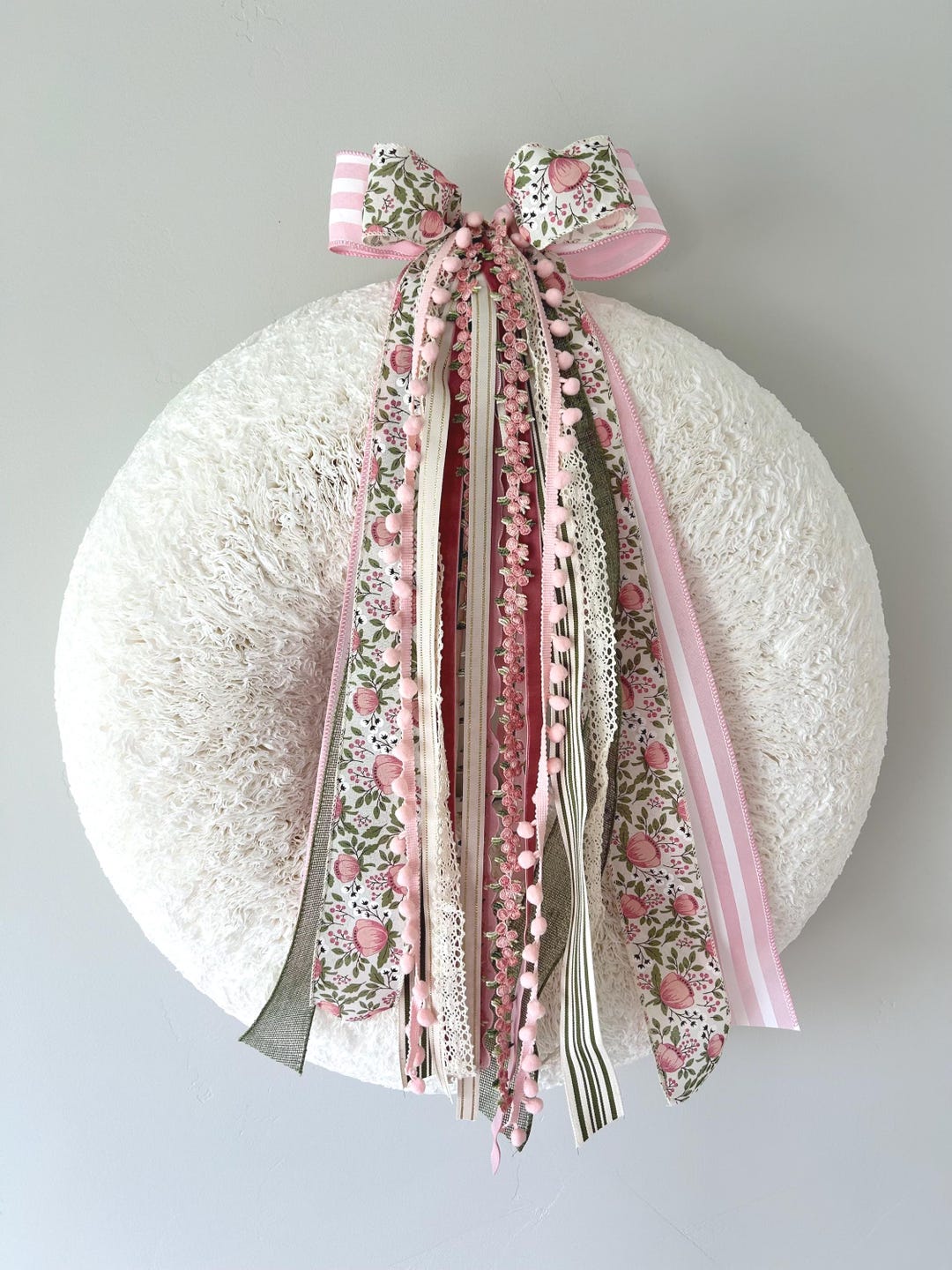 Pink Peony Floral Ribbon Set: Spring Summer Wreath Bow Decor, Spring ...