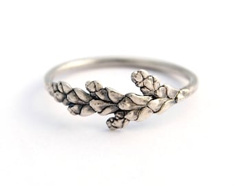 Thuya ring - dainty cedar ring - silver thuya ring - botanical ring - silver cedar ring - sterling silver ring - everyday silver ring