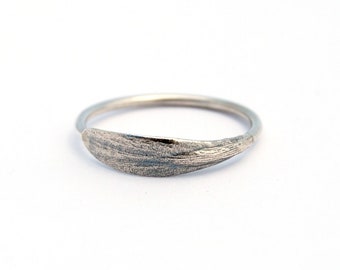 Dainty ash seed ring sterling silver botanical ring made to order samara ring