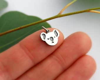 Silver Koala bear. koala pendant. sterling silver charm. koala charm. silver koala charm