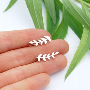 Vine ear climbers - silver ear climbers - sterling silver ear climbers - silver earrings - botanical climbers - minimalist ear climbers