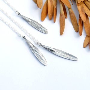 Ash seed necklace - silver ash seed - ash seed pendant - botanical necklace - tree seed - silver seed pendant - sterling silver necklace