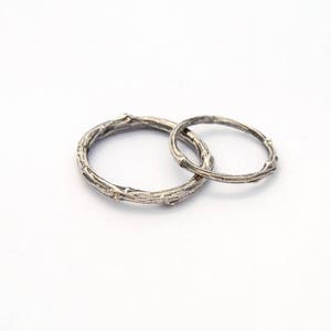 Branch wedding bands - branch bands - silver wedding bands - botanical wedding bands - silver wedding rings - branch rings