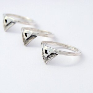 Triangle ring sterling silver minimalist ring 画像 4