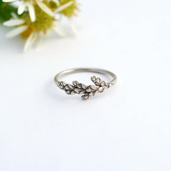 トゥヤリング - 繊細なシダーリング - シルバーのトゥヤリング