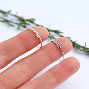 Dainty juniper ring Silver juniper ring Botanical ring Juniper ring Branch ring Silver branch ring image 10