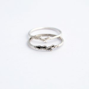 Dainty juniper ring Silver juniper ring Botanical ring Juniper ring Branch ring Silver branch ring image 7