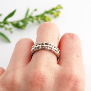 Maple branch ring. sterling silver ring. silver branch ring. twig ring. branch ring. silver twig ring image 4