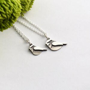 Chickadee necklaces duo necklace duo best friend necklaces bird charm chickadee necklace chickadee jewelry image 5