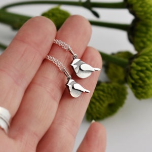 Chickadee necklaces duo necklace duo best friend necklaces bird charm chickadee necklace chickadee jewelry image 2