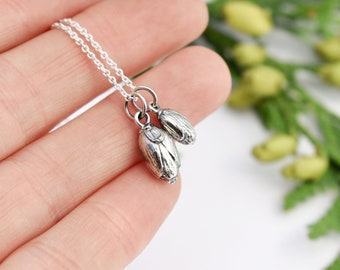 Thuya cone necklace - thuya necklace - silver thuya cone - silver cedar pendant - botanical necklace