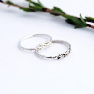 Dainty juniper ring Silver juniper ring Botanical ring Juniper ring Branch ring Silver branch ring image 5