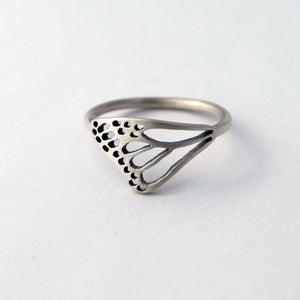 Monarch wing ring - silver butterfly ring - wing ring - sterling silver monarch - butterfly ring - butterfly wing