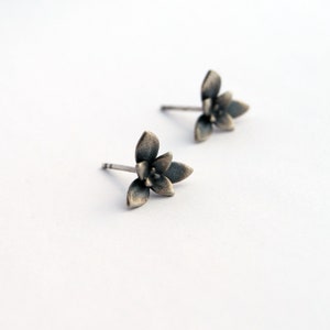 Succulent studs 2 - sterling silver succulent plant earrings