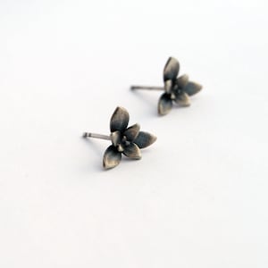 Succulent earrings - succulent studs - silver succulent earrings - silver plant earrings - silver studs - sterling silver earrings