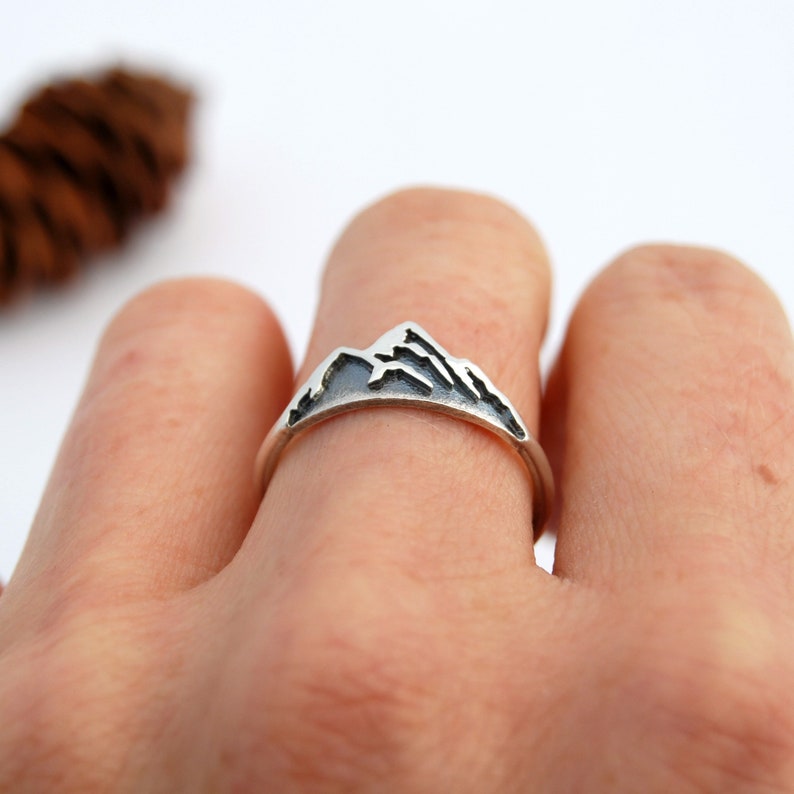 Bague montagne en argent montagne en argent sterling bijoux de montagne montagne en argent image 6