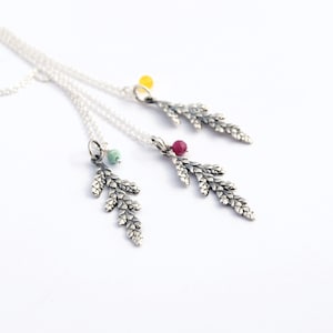 Thuya silver pendant. small cedar pendant. thuya necklace. silver cedar pendant. botanical pendant. silver botanical pendant. image 8