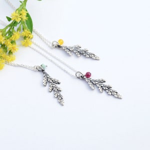 Thuya silver pendant. small cedar pendant. thuya necklace. silver cedar pendant. botanical pendant. silver botanical pendant. image 5
