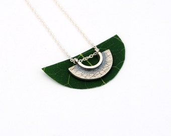 Crescent necklace sterling silver half moon jewelry