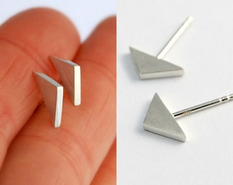 Triangle studs sterling silver spike studs minimalist jewelry