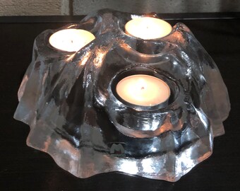Vintage Muurla Jäävuori Iceberg 3 candle holder