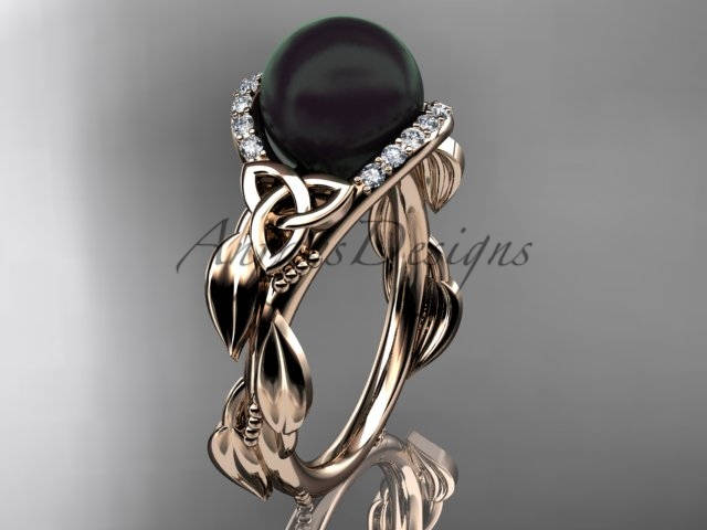 Black Pearl Engagement Ring Etsy Australia