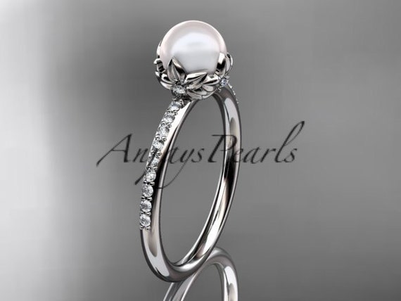 Gold Pearl Ring Waterproof Gold Plated Ring Women's Stainless Steel Jewelry  Woman Party Wedding Large Pearl Rings Wholesale - Rings - AliExpress