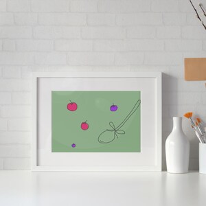 Soft Things I Chose – Minimal Fruit Illustration / Calm Aesthetic Wallpaper