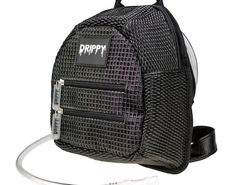 Reflective Mini Hydration Pack, Rainbow Rave Backpack, 1.5L Bladder, Burning Man Gear