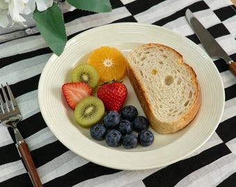 Weave Linen Placemats, Black and White Striped Cloth Placemats,Reuseable Fabric Table Placemats ,Modern Farmhouse Napkins