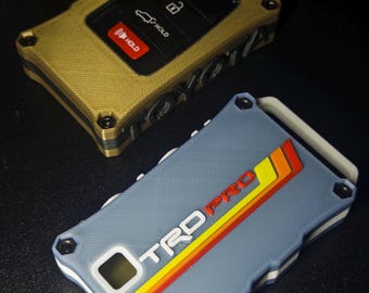 Non-Glass Back! (Full Secure Version) Toyota Compatible Key Fob Case | Personalized | Fits Tundra Tacoma 4Runner (New Gen) & More