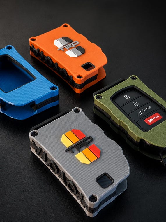 Non-Glass Back! Toyota Compatible Key Fob Case | Personalized TRD Style | Fits Tundra Tacoma 4Runner (New Gen) & More