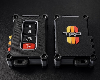 Toyota Compatible Key Fob Case | Personalized TRD Style | Fits Tacoma Tundra Highlander Sequoia 4Runner (Old Gen) & More