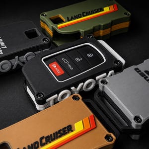 Toyota Compatible Key Fob Case (Glass Back Only!) | Personalized TRD Style | Fits Tundra Tacoma 4Runner (New Gen) & More