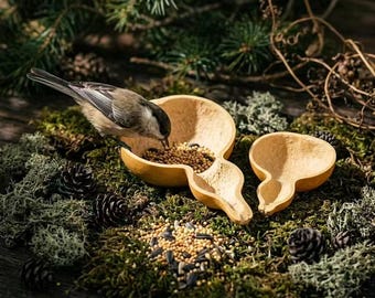 Naturalny karmnik dla ptaków z tykwy, rustykalna tacka na łopatki, ogrodowa misa do kąpieli dla ptaków
