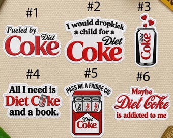 I Need A Diet Coke Patch, Retro Soda Pop Iron-On Patch, Diet Coke Embroidered Patch, Diet Coke Fan Gift, Patch For Hat, Jeans, Totes