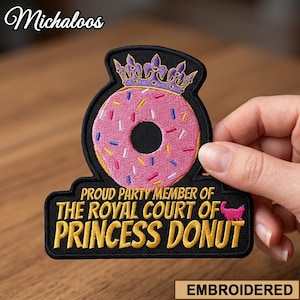Goddammit Donut Patch, Dungeon Crawler Carl Inspired Patch, Princess Donut Patch, Nurse Id Holder, Fantasy Reader, Bookish Gift