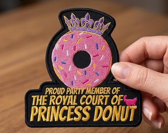 Goddammit Donut Patch, Dungeon Crawler Carl Inspired Patch, Princess Donut Patch, Nurse Id Holder, Fantasy Reader, Bookish Gift