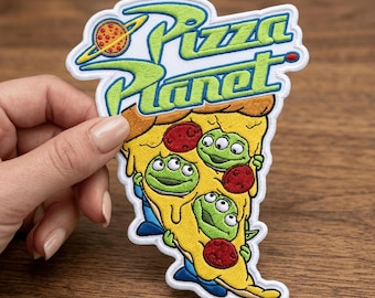 Toy Story 5 Pizza Planet Aliens Claw Machine Embroidered Patch, Sew On/Iron On Patch, Pizza Planet Prize Patch, 4-9 Inches