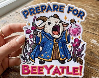 Prepare For Byattle Embroidered Patch Sew On/Iron On, Dungeon Crawler Cat Patch, Fantasy Gift Patch, Size 4-9 Inches