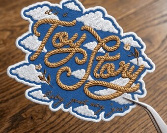 Retro It's A Toy Story Embroidered Patch, Western Cowboy Style Trendy Country Aesthetic Patch, Sew On/ Iron On, Size 4 inches - 9 inches