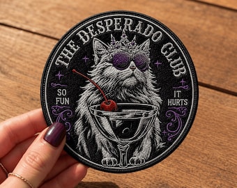 Embroidered The Desperado Club Patch, Dungeon Crawler Carl Inspired Patch, Donut Mongo Iron On/Sew On Patch, Fantasy Bookish Gift