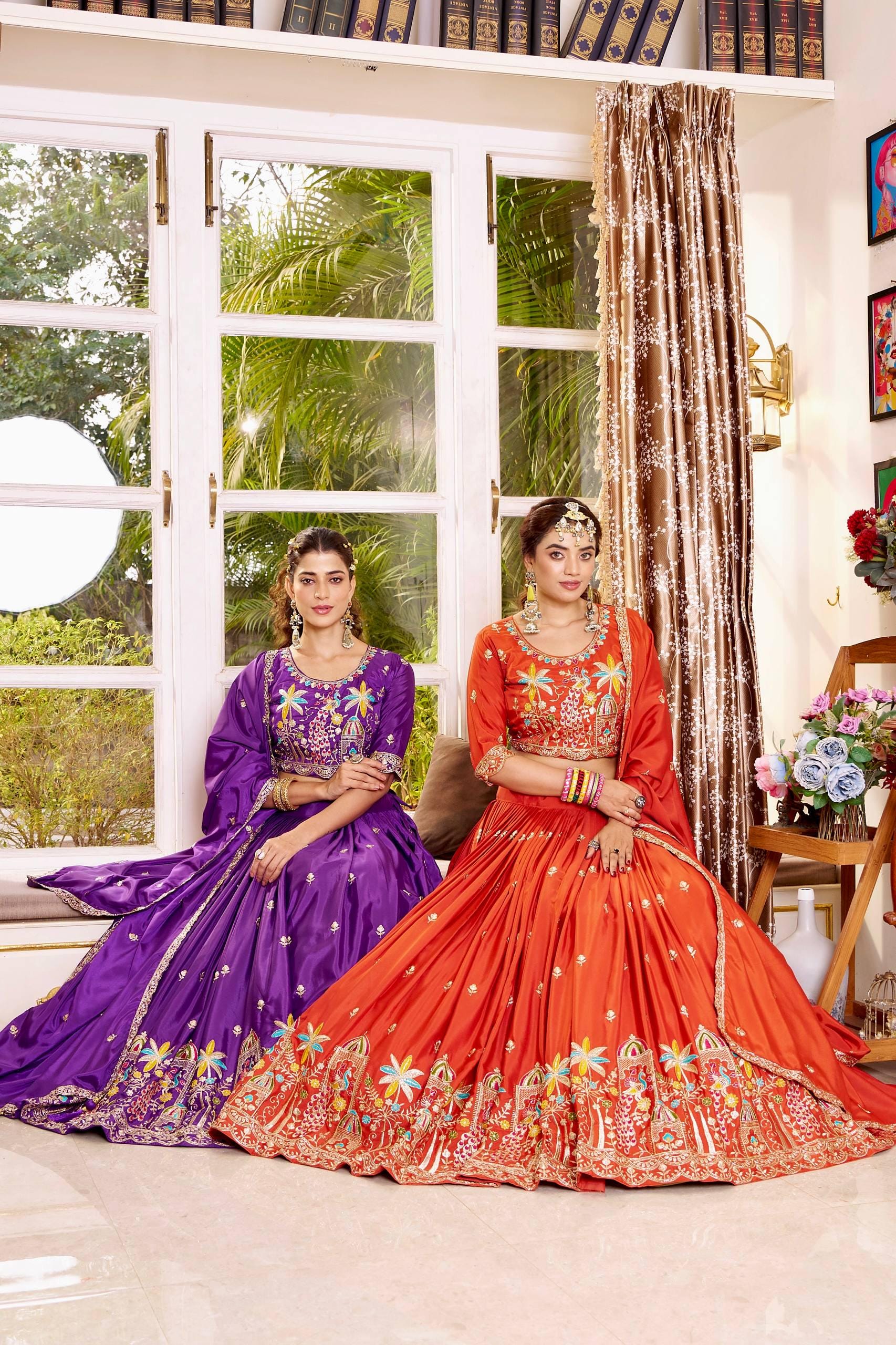 Purple and Orange Wedding Dress - Etsy
